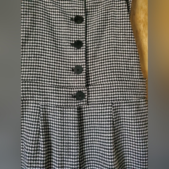 Sezane Ernest Jumpsuit Houndstooth Ecru/Noir Size 36 US 4 - Picture 3 of 4